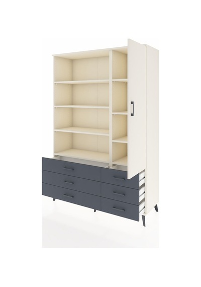 Hyperion Dolap 8 Raflı 6 Çekmeceli Tek Kapaklı 132x44x195 Aytaşı-aytaşı/antrasit Aytası/antrasıt Hyperion Dolap 8 Raflı 6 Çekmeceli Tek Kapaklı 132x44x195 Aytaşı-aytaşı/antrasit Aytası/antrasıt