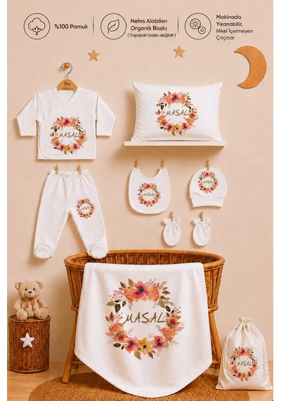 Pia Baby Kız Bebek Yenidoğan Hastane Çıkışı 12 Parça %100 Pamuk İsimli Organik Baskılı Kişiye Özel Kese Hediyeli 207711k0x Ekru Pia Baby Kız Bebek Yenidoğan Hastane Çıkışı 12 Parça %100 Pamuk İsimli Organik Baskılı Kişiye Özel Kese Hediyeli 207711k0x Ekru
