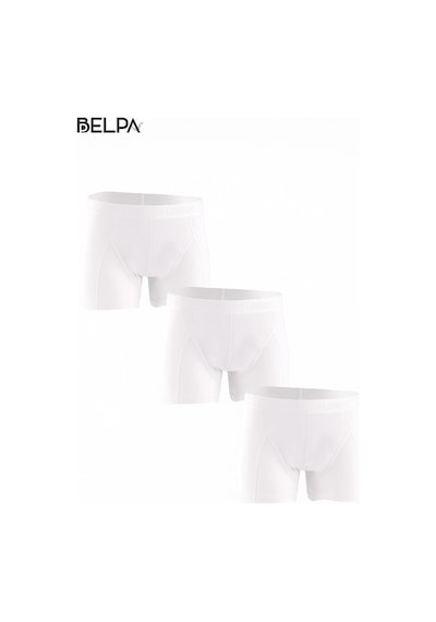 Belpa Ceylanoğlu Erkek Likralı Boxer 6'lı Beyaz