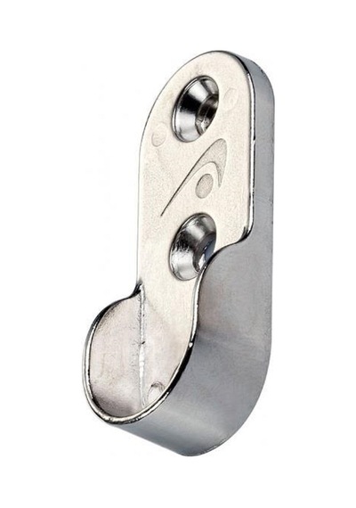 Askı Borusu Flanşı Oval 15mm - Çift Vidalı, Krom Parlak Yüzey -9009035869065