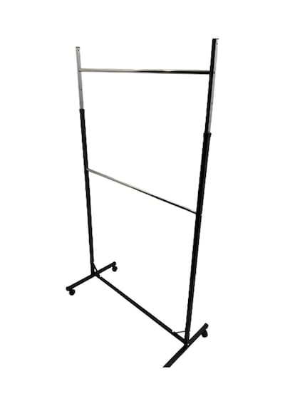 Çift Katlı Ayarlı Tekerlekli Stant, Elbise Askılığı, Mağaza Askılığı, Askılık 220x120 Cm Diğer