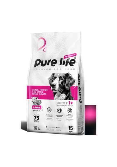 Purelife Premium Kuzulu Yetişkin Köpek Maması 15 KG
