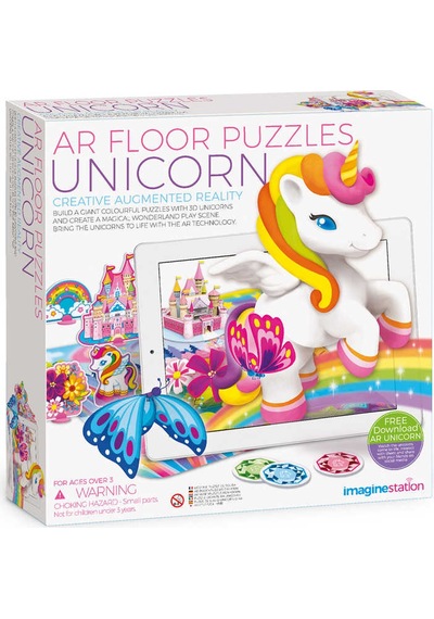 Ar Floor Puzzles Unicorn Aplikasyon Destekli Arttırılmış Gerçekl