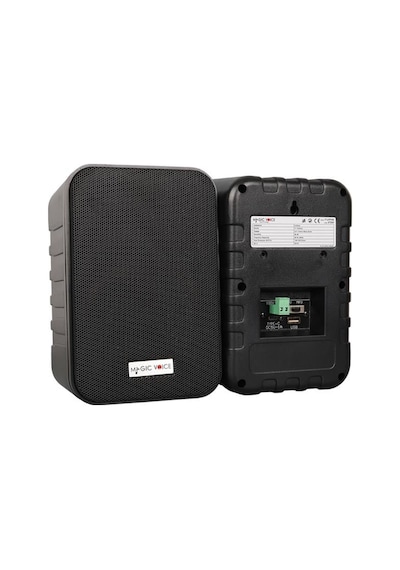 Magicvoice F-lhy4a 4" 10 Cm Hat Trafolu Duvar Tipi Sütun Hoparlör 10w Rms / 150w Peak - Mp3 Usb Uyumlu Çiftli Takım Set - Siyah