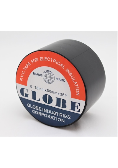 Globe Pvc Elektrik İzolasyon Bant "0.18x50x25yrds" Siyah