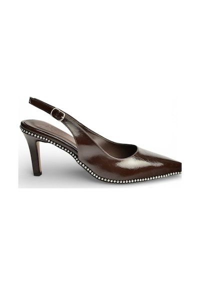 Fox Shoes Y572099760 Kahverengi Rustik İnce Topuklu Kadın Ayakkabı Kahverengi