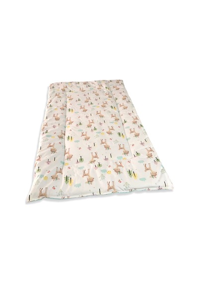 100X150 Cm Pamuklu Kumaştan Bebek Yorganı Karaca Desen/Mint