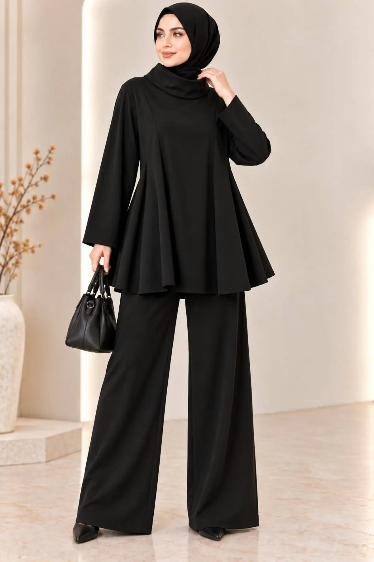 Missmelissfashion Miss Meliss Oysho Kumaş Oversize Salaş Tunik Siyah
