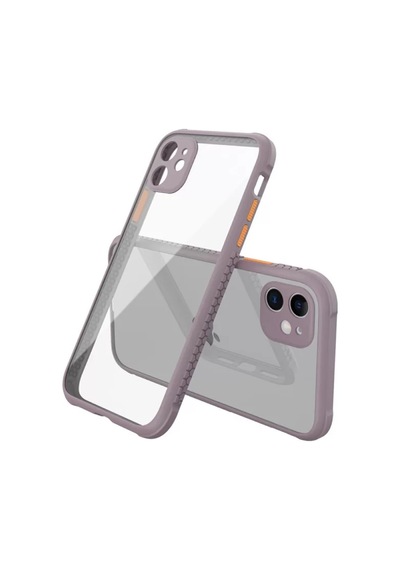 Newface Apple İphone 12 Mini Kılıf Miami Şeffaf Silikon - Açık Mor