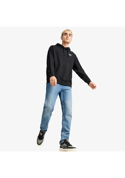 Puma Downtown Graphic Hoodie Unisex Siyah Hoodie Düz 626748