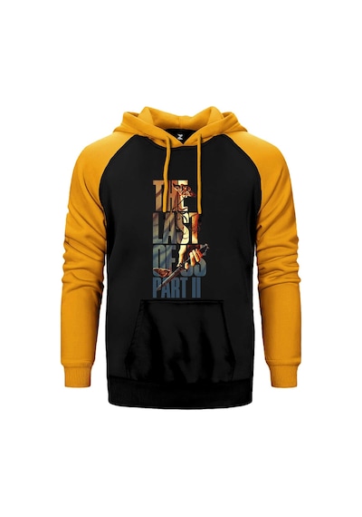 The Last Of Us 2 Butterfly Sarı Renk Reglan Kol Kapşonlu Sweatshirt Sarı