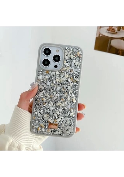 Apple Uyumlu  iPhone 11 Sw Taşlı Premium Lüx Silikon Cep Telefonu Kılıfı