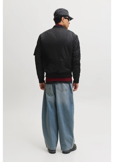 Jack & Jones Erkek Jcotrace Su İtici Bomber Ceket 12301762 Siyah