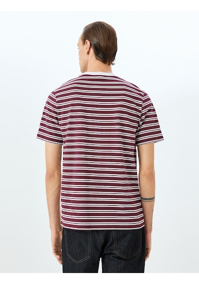 Koton Kısa Kollu Pamuklu Regular Fit Bisiklet Yaka Çizgili Tişört Bordo Çizgili 5sam10122hk Bordo Çizgili Bordo Koton Kısa Kollu Pamuklu Regular Fit Bisiklet Yaka Çizgili Tişört Bordo Çizgili 5sam10122hk Bordo Çizgili Bordo