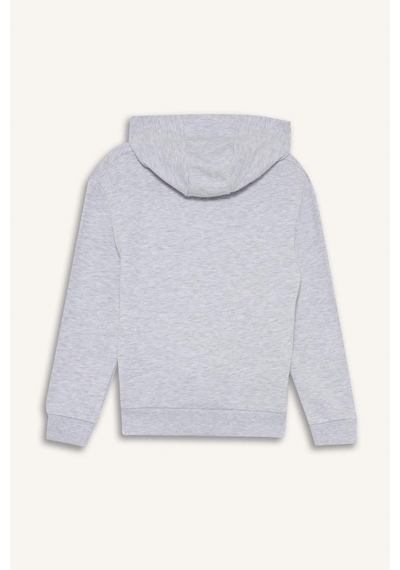 Defacto Kapüşonlu Baskılı Gri Erkek Çocuk Sweatshirt F2846a8/gr400 Gri