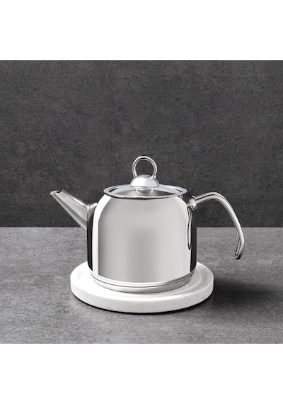 Hisar Satürn Çelik Çaydanlık - Inox - 2 Lt + 1 Lt Inox