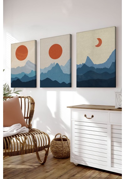 Artavessa Dekoratif 3 Parça Kanvas Tablo - 3CNVS7