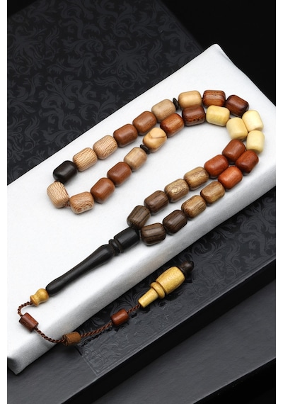 Karma Ağaç Tesbih 8 X 11 Mm Kapsül Kesim - T-1822
