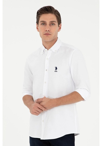 U.S. Polo Assn. Erkek Uzun Kol Slim Fit Gömlek 1962440 Beyaz U.S. Polo Assn. Erkek Uzun Kol Slim Fit Gömlek 1962440 Beyaz