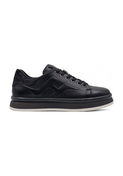 Voyager M030 Erkek Hakiki Deri Sneaker Siyah