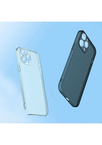 Ally Apple iPhone Uyumlu 13 Pro Max 6.7inch Frosted Glass Şeffaf Kamera Korumalı Kılıf- 5775 Siyah