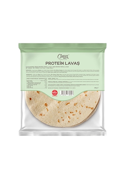 Clean Powders Yüksek Proteinli Tortilla Lavaşı 6'lı 420 Gr - Aromasız