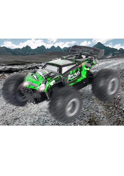 Oyuncak 2.4 Ghz Uzaktan Kumandalı Şarjlı Led Işıklı Drift Atan 15 Km Hız Off Road 45 Dk Batarya Yeşil