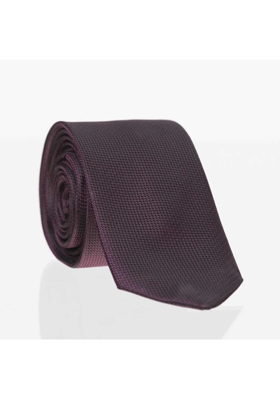 Gaffy Koyu Mürdüm Slim Fit Düz Renk Dokuma Kravat / DDK-14 Mürdüm