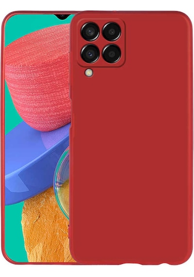 Zore Galaxy Uyumlu M33 Kılıf Premier Silikon Kapak - Kırmızı Kirmizi
