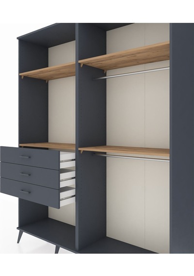 Hyperion Gardrop 4 Raflı 3 Çekmeceli 2 Askılı 176x44x221 Antrasit-çam/antrasit Çam/antrasit Hyperion Gardrop 4 Raflı 3 Çekmeceli 2 Askılı 176x44x221 Antrasit-çam/antrasit Çam/antrasit