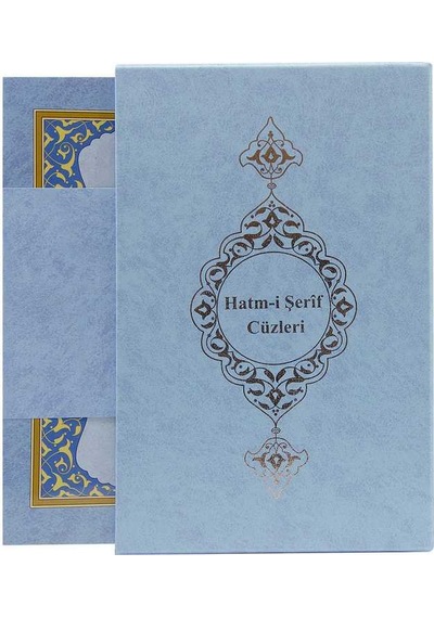 Orta Boy 30 Cüz Kur'An-I Kerim (Mavi. Karton Kapak. Kutulu)
