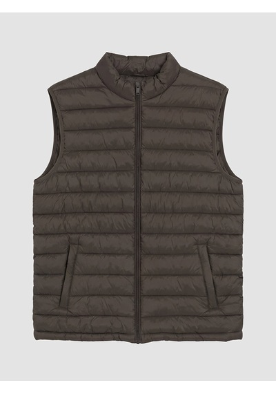 Lcwaıkıkı Classic Kahverengi Regular Fit Dik Yaka Erkek Şişme Yelek