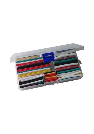 Zauss 140-164-530-750 Parça Heat Shrink Makaron Isıyla Daralan Kablo Tamir Seti 140 Parça