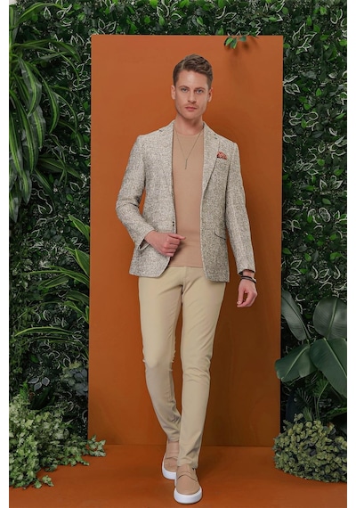 Efor P 1120 Slim Fit Bej Spor Pantolon Bej