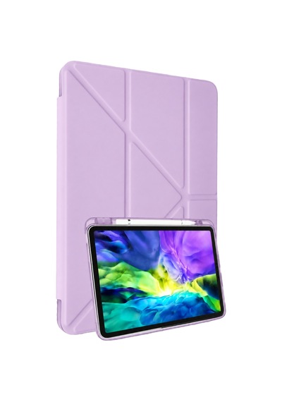 Apple İpad 2025 10.9 10.nesil A16 Kılıf Kalemlikli Mars Tablet Kılıfı - Lila