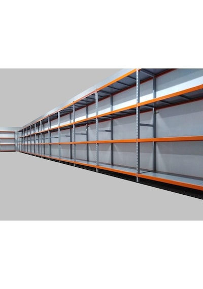 Raf Burada 5 Katlı Depo Rafı - 300-350 Kg Taşıma Kapasiteli Hafif Rack Raf- 40x90x200 cm