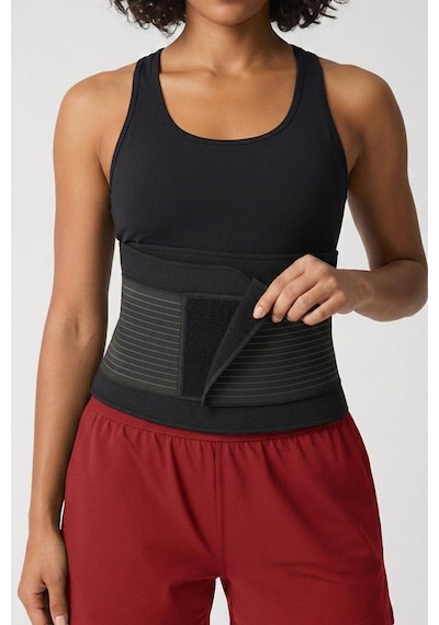 Fit Women Termal Korse Bel Göbek Basen Korsesi Terleme Termal Kemer Yağ Yakma Kemeri 4417 Siyah