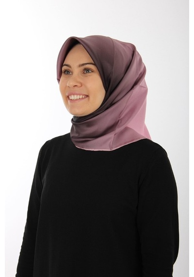AKER İpek Krep Saten Eşarp - Pembe - 7656701-392 Pembe