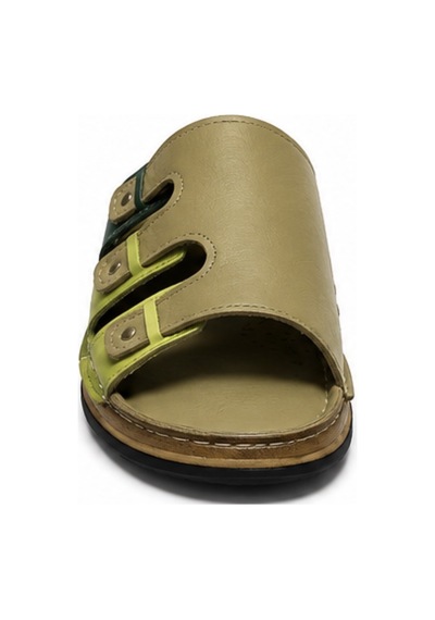 N Napa Shoe Np.301.yeşil Deri Terlik