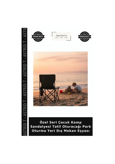 Özel Seri Çocuk Kamp Sandalyesi Tatil Oturacağı Park Oturma Yeri Dış Mekan Eşyası Çok Renkli