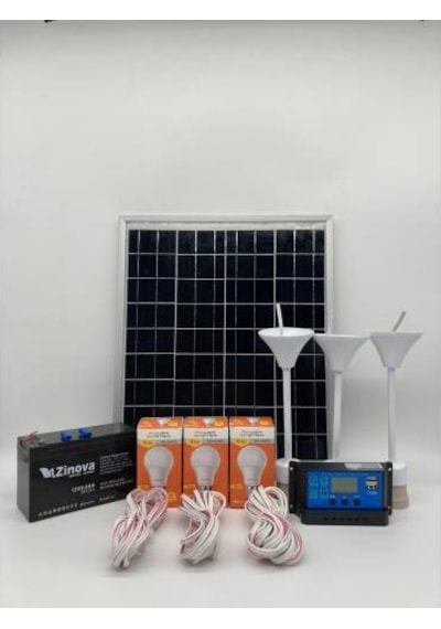 25 W Monokristal Panelli Güneş Enerji Seti Solar Aydınlatma N11.589