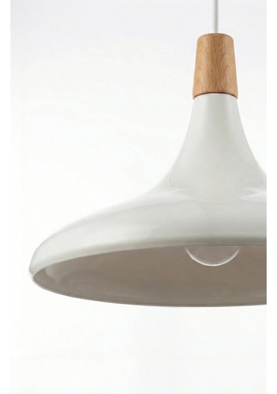 Nova Ahşap Sarkıt Avize, Bohem Tavan Lambası Ve Salon Oturma Odası Aydınlatması - Krem - 35 Cm Modern Dekoratif Avize, Tavan Aydınlatması Diğer