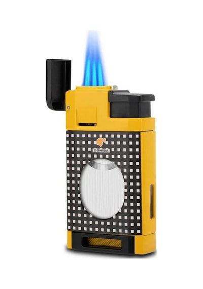 Cm0650 3 Jet Torch Kesicili Puro Çakmağı Sarı Krom
