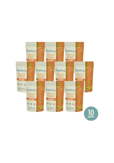 10'lu Paket Freeze Dried Portakal - Dondurularak Kurutulmuş Portakal 20g X 10 1 Adet