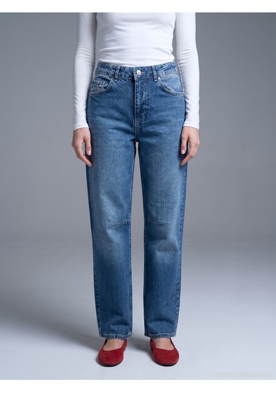 Dilvin 72361 Paçası Sasonlu Denim Pantolon-mavi