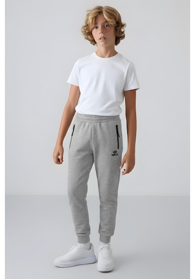 Tommylife Standart Fit Basic 2li Paket Siyah-gri Melanj Erkek Çocuk Eşofman Alt - 64042 Siyah - Gri