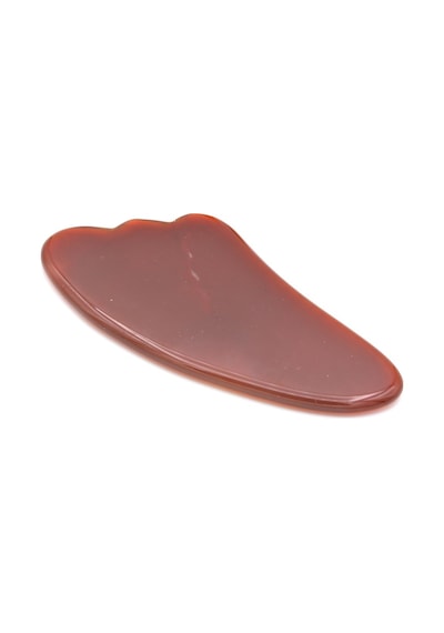 014 Hakiki Doğal Kırmızı Akik Taşı Gua Sha Yüz Bakımı