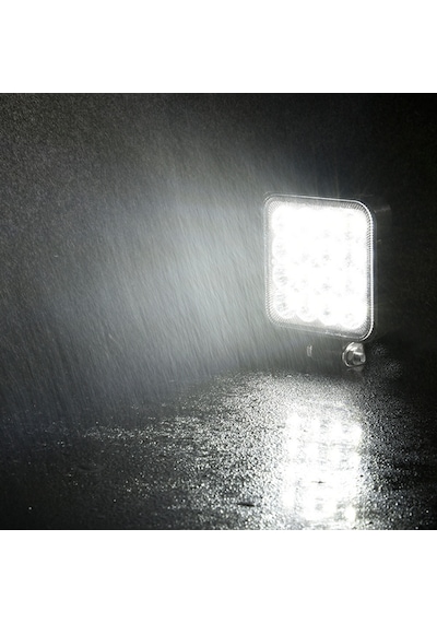 4 Adet 11x11 16 Led Kare Off Road Traktör Tir Kamyon Sis Fari Sis Lambasi Çalisma Lambasi Projektör