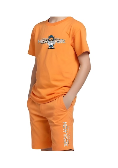 Enjoy Your Baskılı Erkek Çocuk Kapri Ve Tişört Alt-üst Takım Mavi