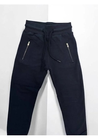 Zekids Çocuk Pamuklu Beli Paçası Lastikli Eşofman Alt-15054 Lacivert